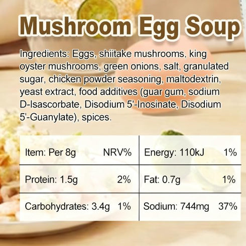 Packets, 0.3 (20 Pack) Egg Flower Soup Mix, Shiitake Mushroom Soup Vegetable Mix, Ounce