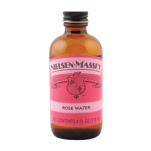 4 Nielsen-Massey Rose Water for Baking, Cooking and Drinks, Ounce Bottle