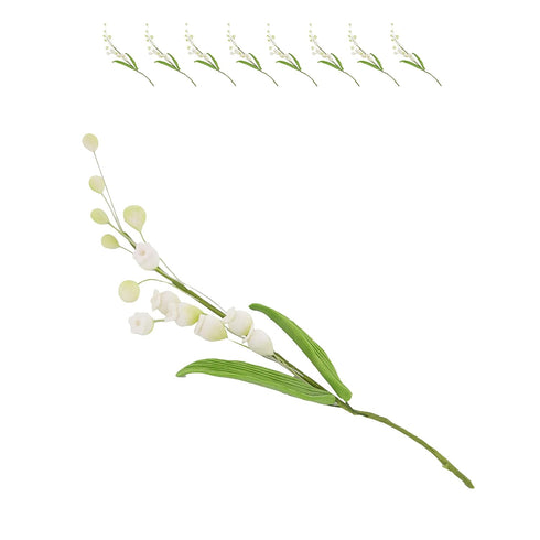 Global Sugar Art Lily of the Valley Sugar Cake Flowers Spray White,