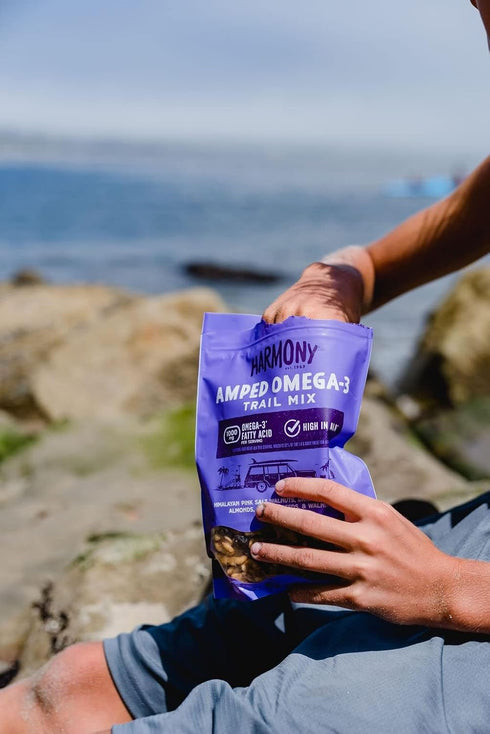 Omega-3 10 oz, 1 Diamond of California Harmony Amped Trail Mix with Mixed Nuts, Dried Fruit, Diamond of California