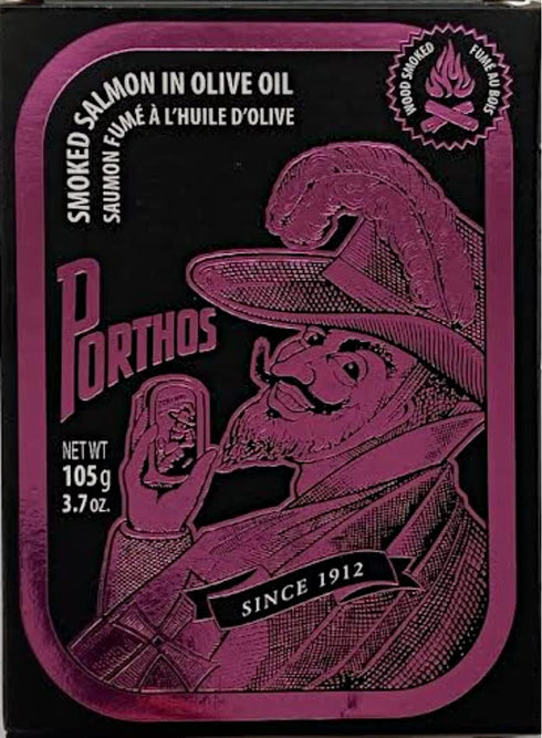 Porthos Smoking Salmon in Olive Oil 105 g - Smoked Wood - High
