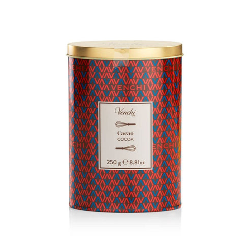 8.81 oz Venchi Cocoa powder in metal tin, - Vegan