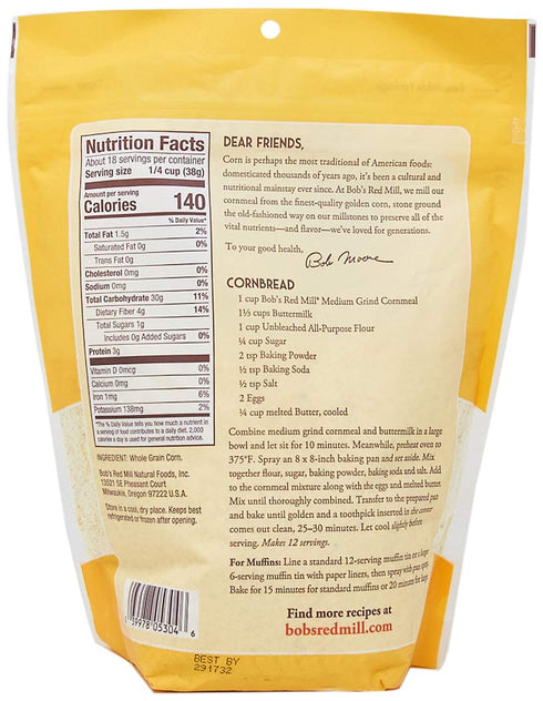 24 Oz Bob's Red Mill Medium Grind Cornmeal