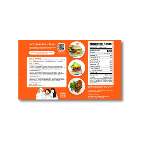 8 8.0 Oz x2 Vegan Shroomeats Mushroom Burger Patties - High Protein Meat Substitute from Shiitake Mushrooms - Non-GMO