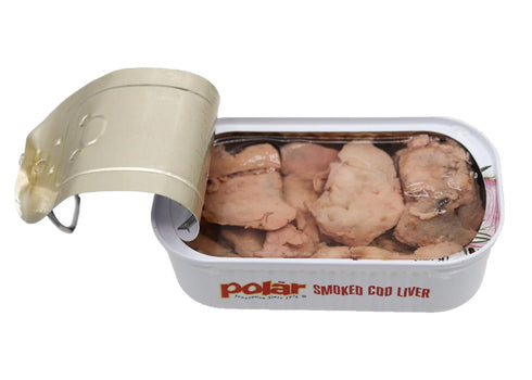 4.27 oz Omega-3, (Pack 12) MW Polar Smoked Cod Liver in Oil Wild-Caught, Rich in Ready to Eat Premium Quality Seafood