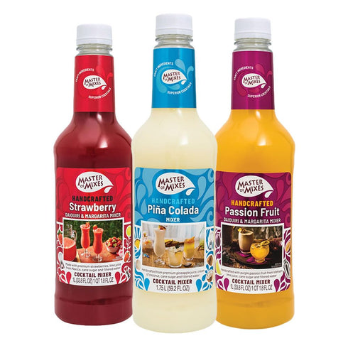 Master of Mixes Fruity Frozen FUNdamentals Variety Pack: Pina Colada, Strawberry Daiquiri,