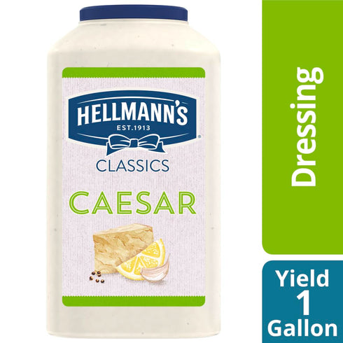 1 128 (Pack 1) Hellmann's Classics Caesar Salad Dressing Jug Gluten Free, No Artificial Flavors, Colors or High