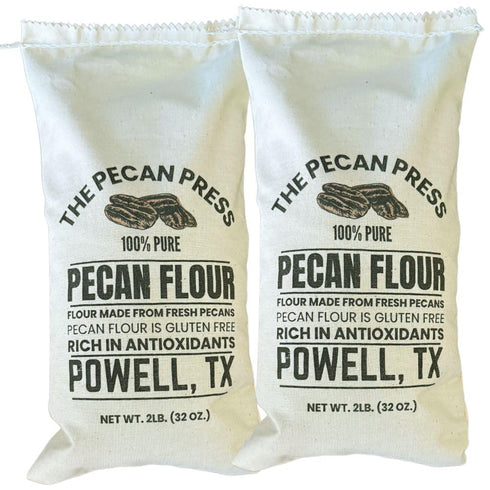The Pecan Press Pure Pecan Flour, 2lb Bags (2-Pack), Gluten-Free, Texas-Made, 100% Natural