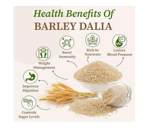 GHOTARAM Flour-100% Pure,100% Dalia-240g Jau Barley Daliya, Broken Cracked Pearl Barley, Jau Ka Daliya Pearl Barli