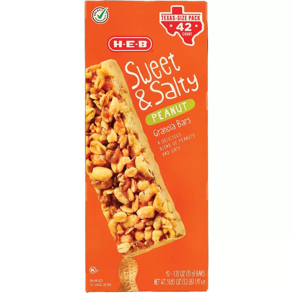 HEB Sweet & Salty Peanut Granola Bars - Texas-Size Pack