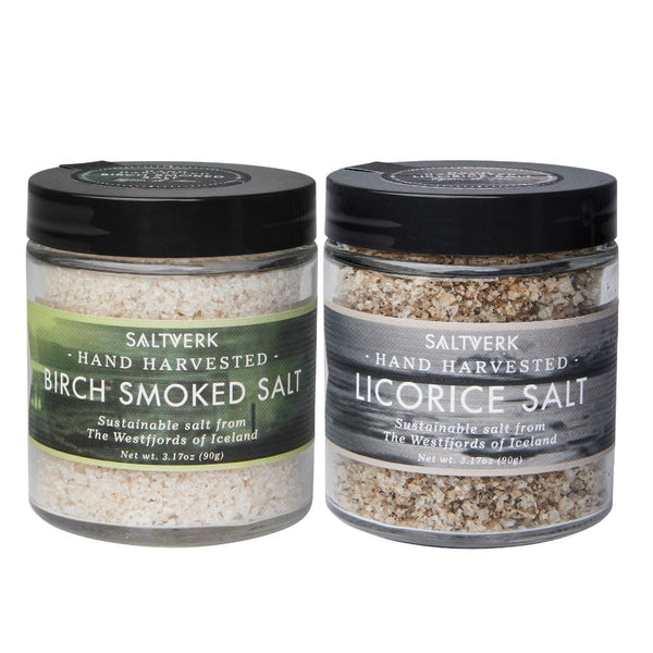 Saltverk Icelandic Sea Salt - Birch Smoked + Licorice Bundle