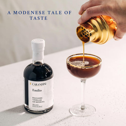 8.45 oz Carandini Emilio Silver Balsamic Vinegar of Modena PGI Premium Italian Vinegars | Made in Italy - fl