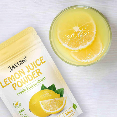Jayuss 8.82 100% 250g Lemon Juice Powder Ounce, Natural, Freeze Dried Lemon Juice, No Sugar or Additives, Great