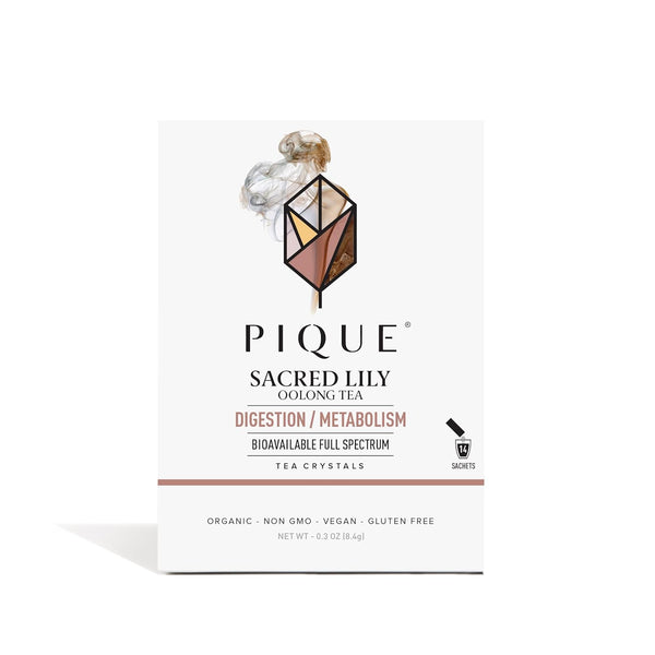 Pique Organic Sacred Lily Oolong Tea Crystals - Caffeinated Tea, Supports Healthy