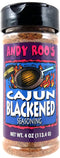 Andy Roo's Cajun Blackened Seasoning, 4 Ounce Shaker, Salt-Free Blend