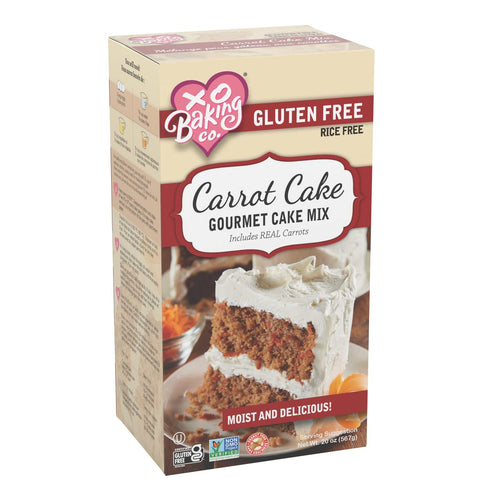 XO Baking Co. Gluten Free Carrot Cake Gourmet Cake Mix; Contains Real