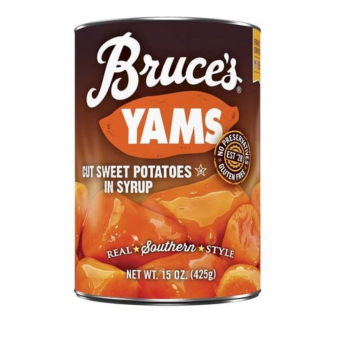 Bruce Foods 15oz (4 Pack) Bruce's Yams Sweet Potatoes in Syrup Cans