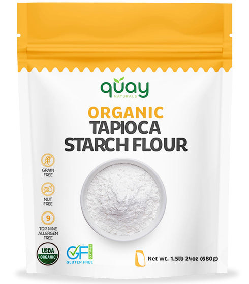 Quay Naturals Organic Tapioca Starch Flour 1.5 lb - Gluten Free, Non-GMO