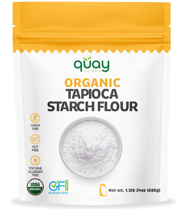 Quay Naturals Organic Tapioca Starch Flour 1.5 lb - Gluten Free, Non-GMO