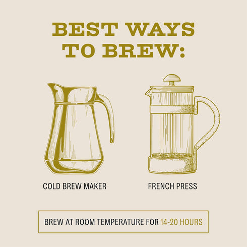100% 1 LB Bizzy Organic Cold Brew Coffee | Light & Bright Blend | Coarse Ground Coffee | Light Roast | Micro Sifted |