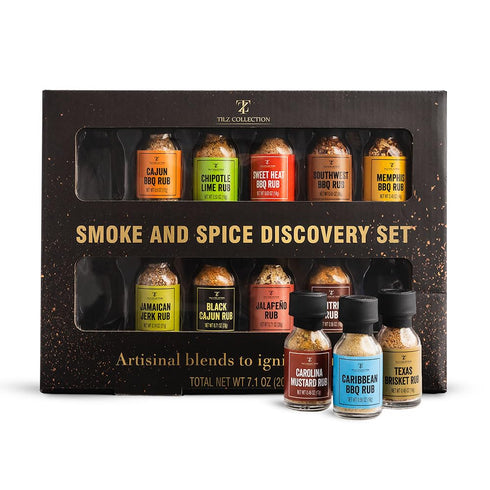 TILZ COLLECTION 12 Pack Set Spices Gift Essential Seasoning Collection with Spice Jars Kitchen Spice Rack Must-Have