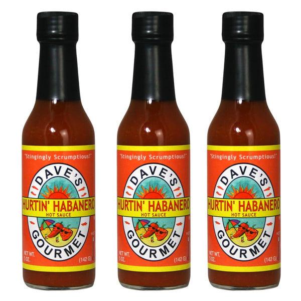 Dave's Gourmet Hurtin' Habanero Hot Sauce - Balanced Moderate Heat with Habanero,