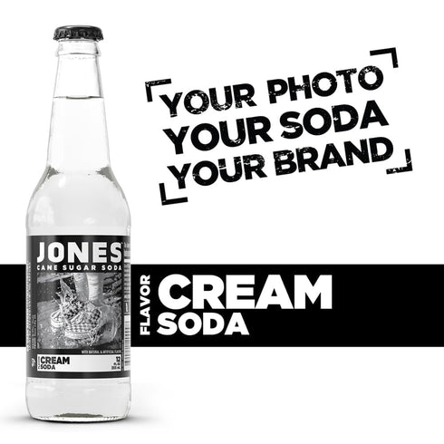 12-Pack 100% 12 Oz Jones Soda Co. Cream Flavor | | The Original Craft Soda | Made with Pure, Cane Sugar | Pop