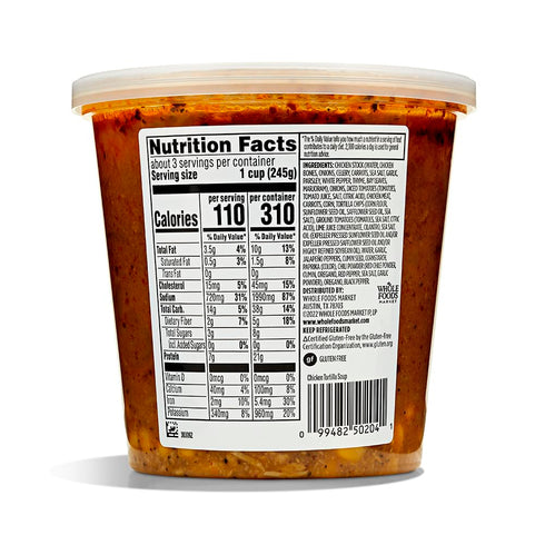 24 OZ Whole Foods Market Kitchens Chicken Tortilla Soup