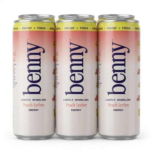 Generic Benny Peach Lychee Lightly Sparkling Energy Drink - Refreshing Peach Lychee Flavors,