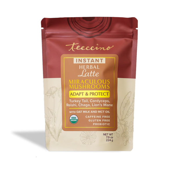Miraculous Mushrooms Instant Adapt & Protect Herbal Latte By Teeccino 16 servings