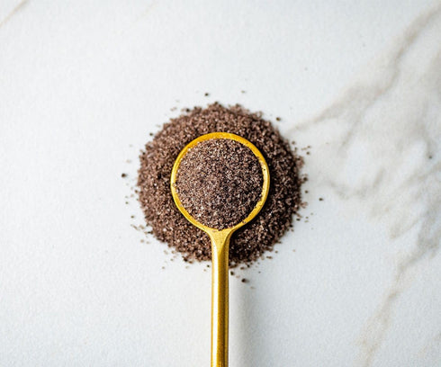 (3.3 oz) Rimming Savory Spice Black Onyx Chocolate Sugar - Cocoa-Infused Brownie Flavored Sugar for Baking, Desserts