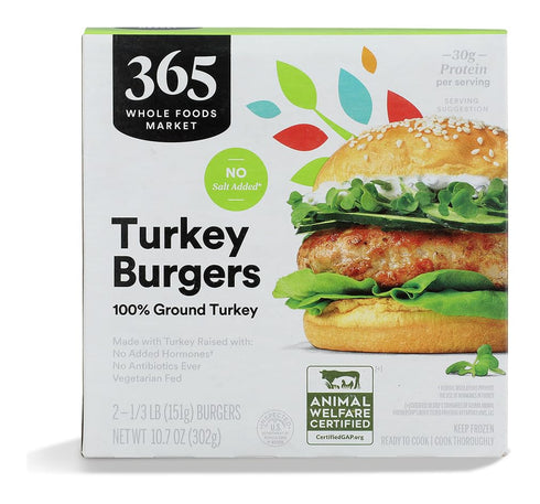 365 by Whole Foods Market Plain Turkey Burgers, 10.67 OZ