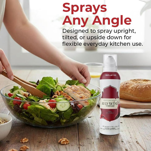 4.7 oz Red Wine Vinegar Spray, Salad Dressings & Vinaigrettes, Marinades & Sauces, No Propellants, Quality Crafted