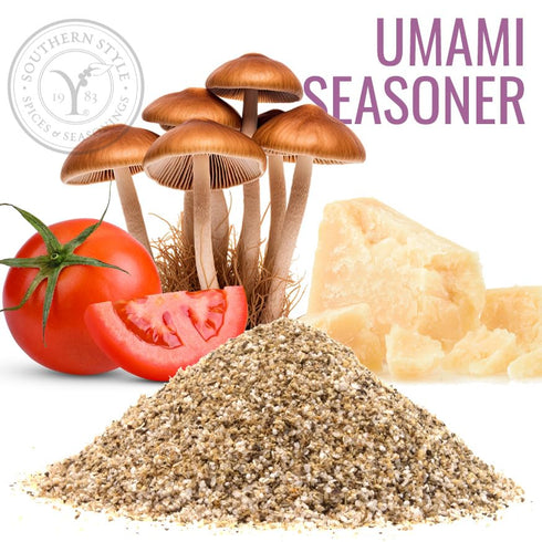 12 Raw Essentials Umami Seasoner Powder with Porcini Mushrooms and Garlic, Savory Spice Blend for Meats, Veggies