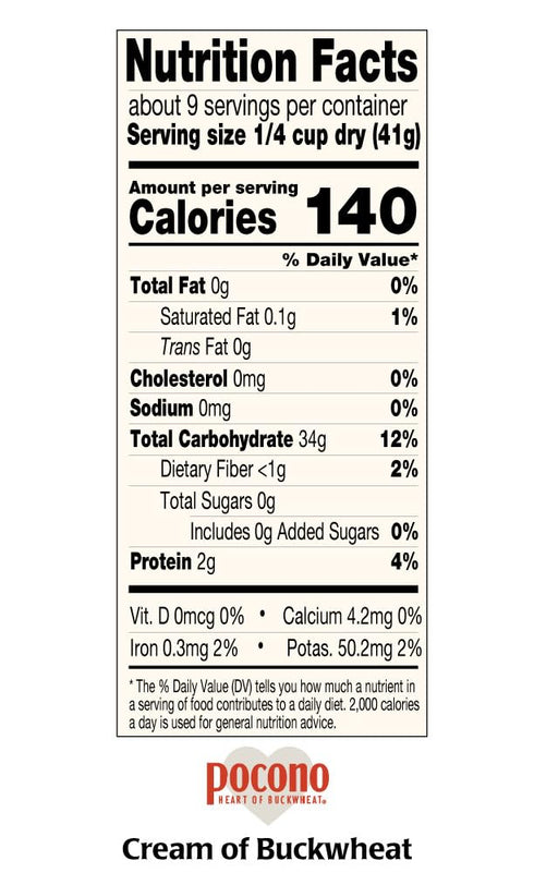 13 oz (Pack 1) Packaging Pocono Cereal Cream Buckwheat Organic Gluten Free, of may vary
