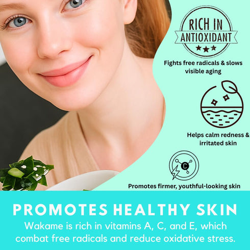 16oz Oceans Balance Organic Wakame Flakes - Maine Coast Seaweed - Atlantic Ocean Sea Vegetables, Perfect for Keto Diet