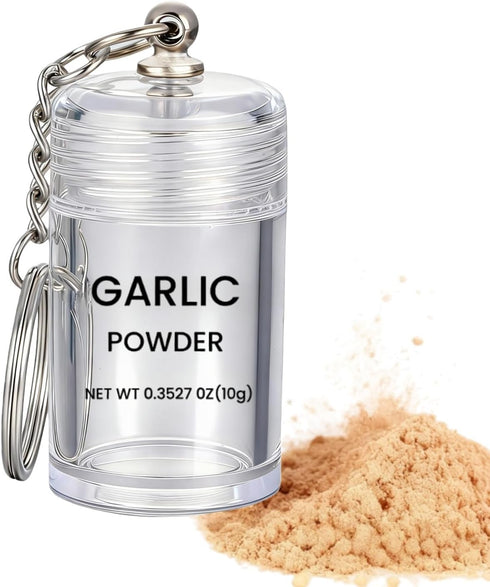 Generic Mini Garlic Powder Keychain Bottle Travel Spice Jar Small AS Container w/