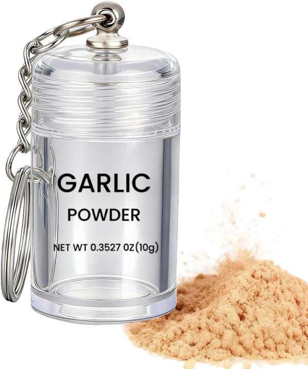 Generic Mini Garlic Powder Keychain Bottle Travel Spice Jar Small AS Container w/
