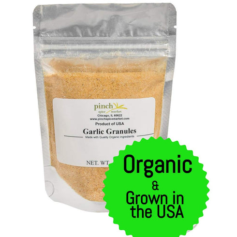 (4) California Grown-Organic-Garlic Granules