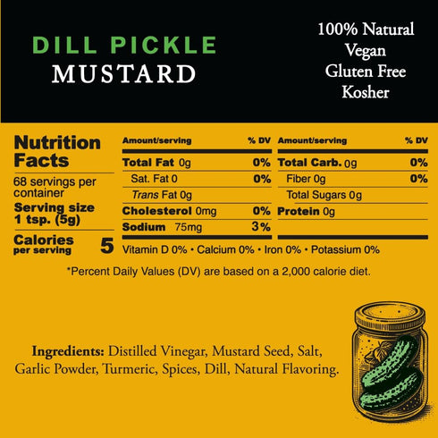 PILSUDSKI MUSTARD 12oz (2 pack) Pilsudski Brand DILL MUSTARD WITH GARLIC - All Natural - Squeeze Bottle Gluten Free