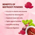 114 100% Beetroot Powder g | Pure Raw Red Beetroot Superfood for Drinks, Juice, Recipes| Vegan, Non GMO, Gluten Free.