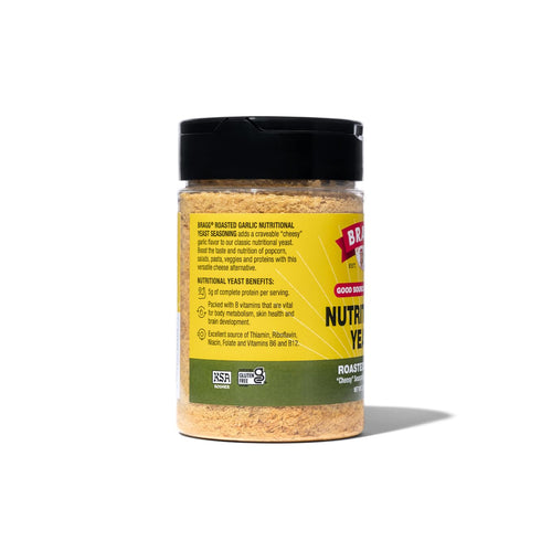 3oz Bragg Nutritional Yeast Roasted Garlic Seasoning + Bragg Apple Cider Vinegar Capsules with Vitamin D and Zinc