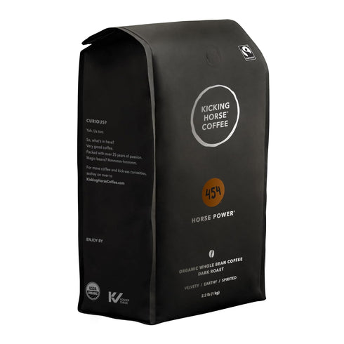 Kicking Horse Coffee, 454 Horse Power, Dark Roast, Whole Bean, 2.2 lb