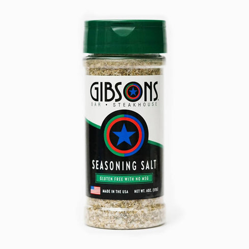 Gibsons Steakhouse Seasoning Salt (6 Ounce Jar) - Original Cooking & Grilling Blend of Spices, No MSG