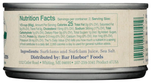 Bar Harbor 6.5 OZ(Pack 2) Clams Chopped