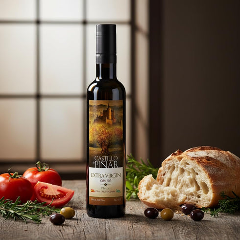 500ml 02% Castillo de Pinar First Cold Pressed Extra Virgin Olive Oil Picual Single-Variety Less Than Acidity, Gluten