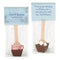 12ct Personalized Wedding Favors Hot Chocolate Spoons (12 Pack) Gourmet Milk Chocolate