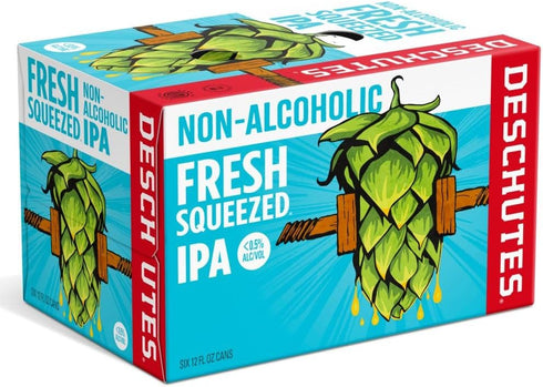 DESCHUTES BREWERY , Non-Alcoholic IPA Fresh Squeezed, 12 Fl Oz, 6 Pack Cans