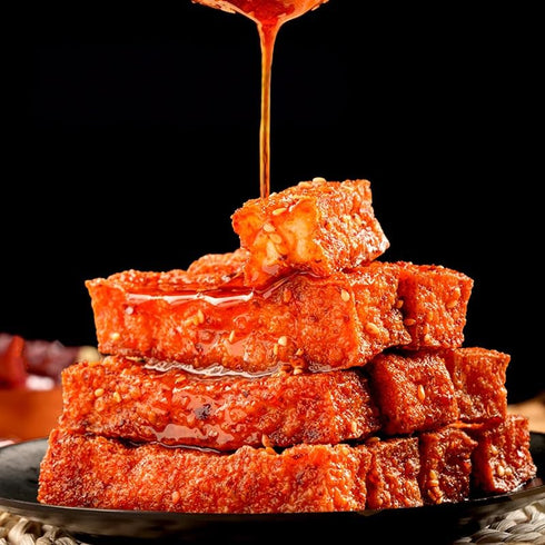 BAHWJCTO 20 Pack. Spicy Tiger Skin Tofu Dried Snack, Office, Camping, Portable Leisure Snack, Spicy Flavor