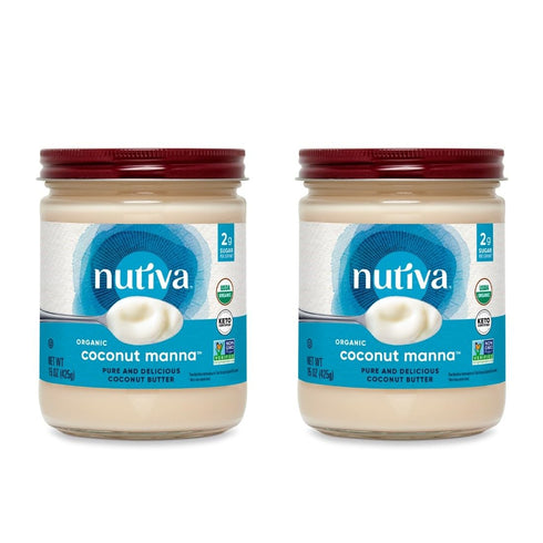 Nutiva Organic Coconut Manna Pured Coconut Butter, 15 Oz (Pack of 2),
